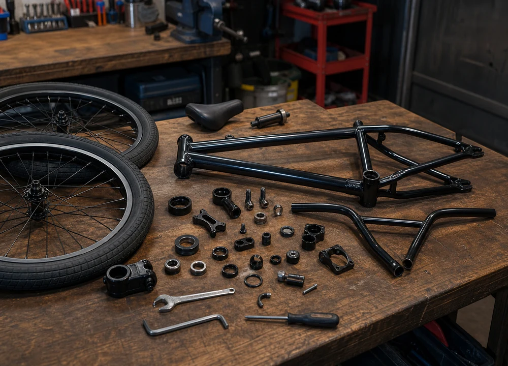 Fotografía de equipamiento y mantenimiento de bicicleta